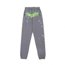 Men's And Women's Hooded Pullover Sweaters And Hooded Sets, Casual And Fashionable Sweatshirts  Letter  Spider    Casual    Pocket  Drawstring - Xám - Xem 3