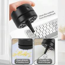 Aspiradora de escritorio mini inalámbrica, aspiradora de mano con batería para el hogar y la oficina, barredora de migas de plástico, útil suministro de oficina y compañero estudiantil, excelente para limpiar escritorios y estaciones de trabajo, recoger objetos pequeños, trozos de goma de borrar, residuos (baterías no incluidas)
