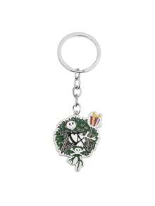 1PC Disney Officially Licensed  Jack Skellington Cartoon Animation Keychain Sally Vintage Fashion Keyring Anniversary Gifts For Boyfriends And Girlfriends