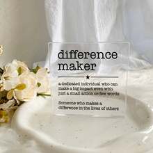 Centerpieces Difference Maker Office Decor - A Dedicated Individual Who Can Make A Big Impact Even With Just A Small Action Or Few Words. Ideal For Desk Decor, Boho Office Decor, And Room Decor Aesthetic. Also A Great Gift Option For Best Friend Gifts, Birthday Gifts For Women, And Anniversary Gifts. Perfect For Home Office, Living Room, And Bedroom Scenes. Suitable For Occasions Like Birthdays, Anniversaries, And General Gifting Moments. - Multicolor - View 5