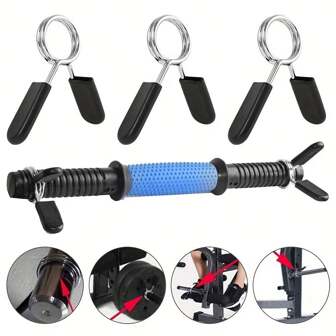 2pcs 24/25/28/30mm Barbell Clamp, Spring Collar Clips, Gym Weight Dumbbell Lock, Standard Lifting Kit, Barbell Lock