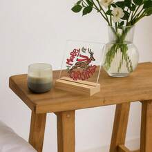 Plaque décorative et panneaux Léopard Renne Noël, Renne, Renne espion, Joyeux Noël, Famille de Noël, Noël - Décoration de bureau mignonne, Décoration de bureau, Décoration de maison, Décoration murale, Décoration de table, Décoration de chambre