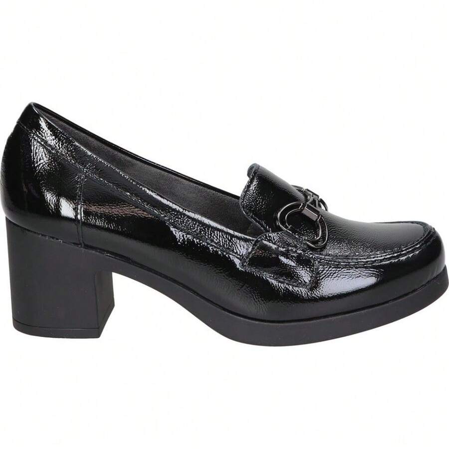PITILLOS | Chaussures Pitillos pour femme – Mocassins enrobé noir – Chaussures à enfiler – Talon moyen confortable – – Polyvalentes – Haute qualité – Modèle 30101 - Noir - Voir 1