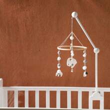 Soporte de madera en forma de nube para móvil de cuna, estante colgante sencillo para cabecera de cuna de bebé, accesorios para móvil de cuna, ganchos para juguetes, soporte multifuncional