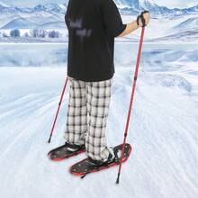 25 Inch Snowshoes, Snowshoes& Adjuatable Trekking Poles, For Adults Men Women