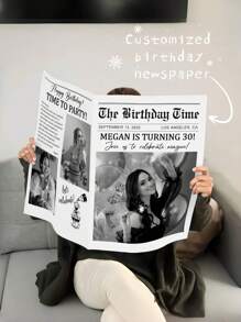 1 Customized Couple Anniversary Newspaper - Personalize With Photos And Text, Perfect For 1st Anniversary, Wedding, Long-Distance Relationship Gift - Multicolor - View 19