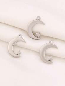 3 件不锈钢月亮吊坠配件 18K 镀金月亮吊坠适用于 DIY 珠宝制作用品配件 - 吊墜 - 查看 14