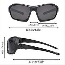 Men's Sports Glasses And Eyewear - Svarta och röda ben - Visa 5