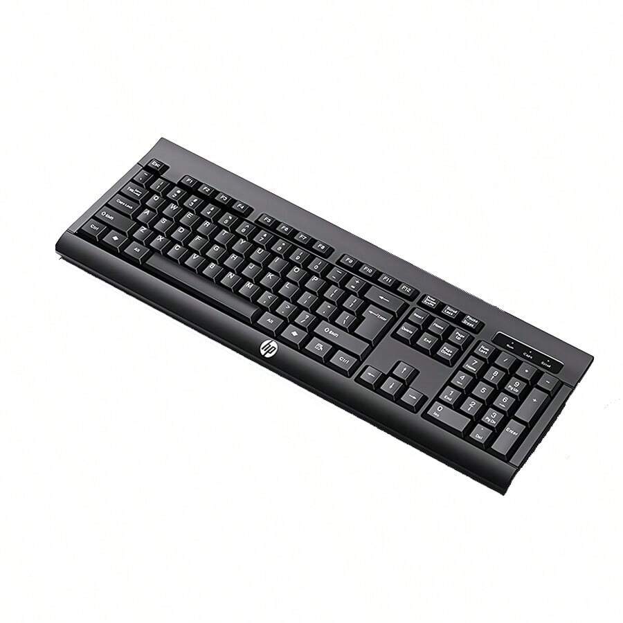 HP Silent Office Keyboard KM100, Ergonomic Stepped Keycap Design, Plug-And-Play, Driver-Free, Compatible With Windows And Mac Systems, Efficient And Comfortable Home Office - Black - View 1