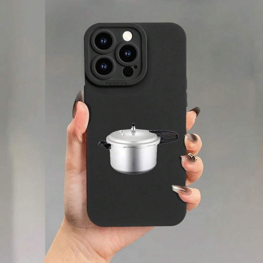 Funda para teléfono Patrón de olla a presión, Ojos Impresión suave para teléfono Cubierta mate para teléfono 360 grados completo 11 12 13 14 15 16 Pro XR X/ XS 8 Plus 16E Smartphone - Negro - Ver 1