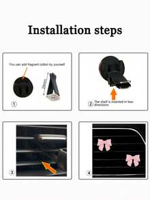 珍珠蝴蝶结汽车出风口装饰件车内装饰车载空调出风口装饰夹 - 彩色 - 查看 7