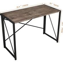Mcc Direct Folding Desk Workstation Foldable Computer Desk For Office Home Study Writing Table No Assembly Miami - 破舊灰色 - 查看 9