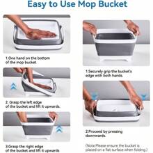 10L Collapsible Wash Basin With Drain Plug 2.6 Gal U2013 Foldable Portable Sink For Camping, RV, Vegetable Washing U2013 Multi - Use Dish Pan, Ice Beverage Tub, Gray U2013 Pair Of Silicone Gloves For Free - 10L/2.6 GAL + 1 - View 6