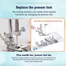 12-Stitch Mini Sewing Machine - Multifunctional Household Sewing Machine With Extension Table, EU Plug - Ideal For Creative Sewing Projects And Versatile Applications - EU E Type Plug(220-240V) - View 9