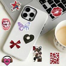 50PCS Downtown Y2K Stickers Aesthetic Stickers Y2k 90s Stickers Y2k Stuff Dark Aesthetic Stickers Sad Downtown Stickers Stickers Bulk Vinyl Waterproof Stickers For Laptop,Bumper,Skateboard,Water Bottles,Computer,Phone Back To School - Multicolor - View 3