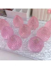 Random Style Squishy Toys, Squeeze Toys, Cute Cartoon Bun Toys, Mini Stress Relief Toys, Strawberry Squeeze Toys - Multicolor - View 3