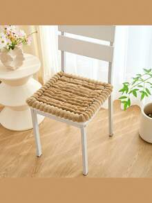 1 件厚毛绒椅垫，扇形边缘装饰座垫，家居装饰，适用于餐椅、电脑椅、办公椅座垫椅枕靠垫游戏椅 - 彩色 - 查看 4