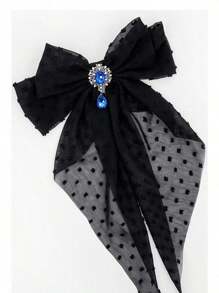 1 件女式万圣节心痛蝴蝶结发夹，哥特式和另类配饰，女式黑色蕾丝万圣节发饰，适合万圣节派对。，爪夹，发爪，发夹，发夹，发夹