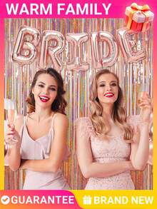 1-4m Chic Rose Gold Tinsel Curtain - Laser Curtain,Luxury Bridal Shower Birthday Party Photo Backdrop With Ceiling Streamer Wall Drape, Ideal For Wedding Anniversary Prom Corporate Festival Rave DJ Ballroom Sweet16 Mardi Gras Graduation Dance LasVegas Theme Christmas NewYear Halloween Decor - Rose Gold - View 11