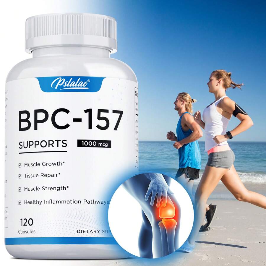 BPC-157 Supports 1000mcg - Supports Muscle Growth, Tissue Repair, Increases Muscle Strength, And Boosts Energy Levels - 120pcs - 120 viên nang - Xem 1