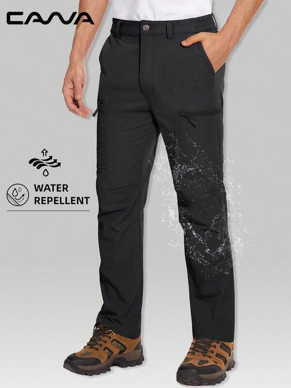 Cavva Męskie wodoodporne spodnie trekkingowe, wiatroszczelne, szybkoschnące, odporne na zużycie, oddychające, z materiału Ripstop, z wieloma kieszeniami, wędkarskie, do pracy, na kemping i do podróży