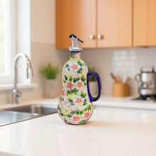 1 件优雅陶瓷油瓶，波兰乡村风格橄榄油瓶/醋瓶，多用途厨房用具，母亲节、圣诞节、万圣节、节假日、万圣节礼物的绝佳礼物 - 查看 5