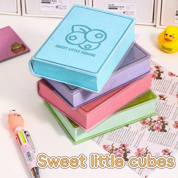 Caderno de Bloco de Notas Colorido de Tijolos Novos de 2025, Bloco de Notas Grosso DIY, Caderno em Branco, Planejador Portátil, Adequado para Estudantes, Negócios, Uso Doméstico