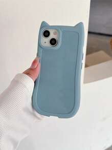 可爱猫耳蓝色软手机壳适用于 17 Pro Max/17 Pro/17 Air/17/16 Pro Max/16/16 Pro/16 Plus/15/15 Pro Max/15 Pro/15 Plus/11/12/13/14 Pro Max/11 Pro/11 Pro Max/12 Pro/12 Pro Max/13 Pro/13 Pro Max/14 Pro/14 Pro Max/14 Plus，简约优雅的设计