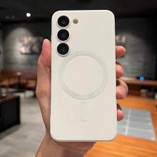 Magnetic TPU Case For Galaxy A16/A36/A26/A56/A15/A35/A55 5G /Compatible With Apple 11 12 13 14 15 16 17 Pro Max Cover - White - View 4