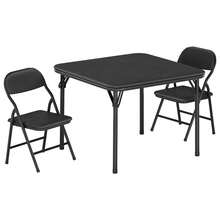 Kids Folding Chairs - Black - View 1