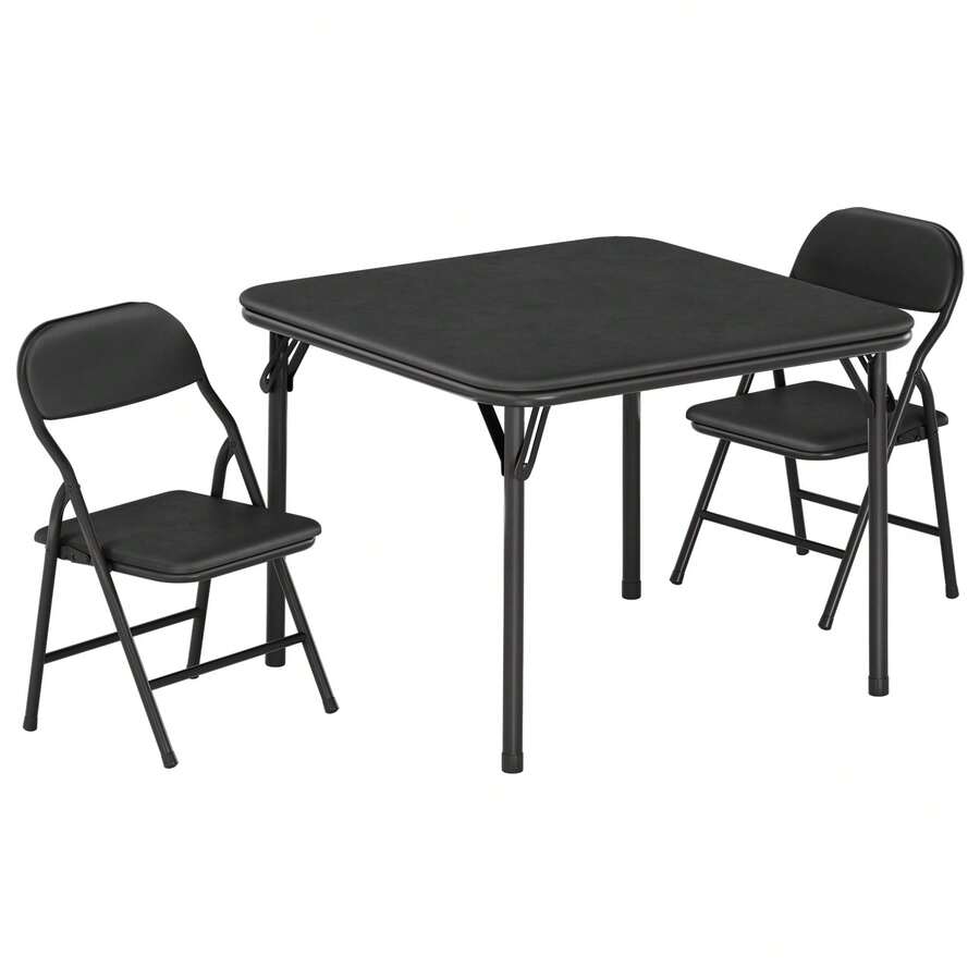 Kids Folding Chairs - Black - View 1