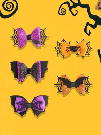 1 pezzo Fermaglio per capelli a fiocco per Ognissanti, accessorio per capelli per bambini, decorazione e accessorio per feste