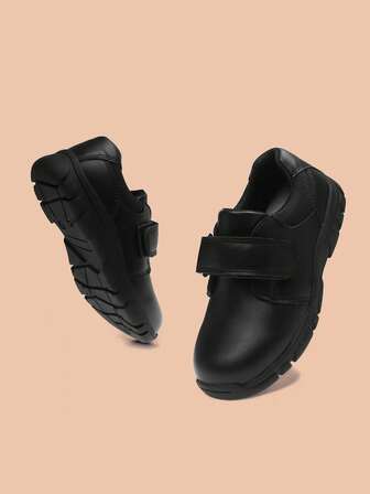 14 Years Old & Under Kids Classic Double Strap Casual Oxford Shoes, Solid Color Soft Bottom Lightweight Comfortable Low-Top Student Oxfords, Non-Slip British Style Dress Shoes For Boys & Girls, Suitable For School, Outdoor Activities, Weddings And Parties, All Season