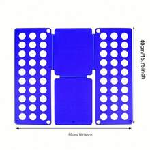Adjustable Plastic Clothing Folding Board For Precise Shirt Folding - Multi-Hole Ergonomic Layout To Create Uniform Garments, Ultimate Home Organization Tool For Wardrobe Storage, Versatile Laundry Room Accessory With Bright Blue Folder Design, Lightweight Durable Folding Aid For Tidy Closet, Quick Laundry Prep, Space-Saving Solution For Clothes Care And Efficient Capsule Closet Management, Practical Folding Companion For Everyday Domestic Use - Multicolor - View 4