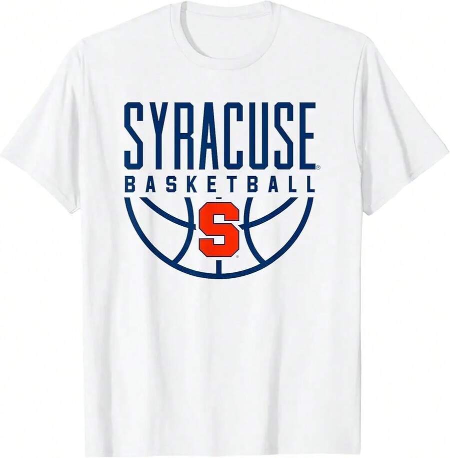 Syracuse University Orange Basketball Arch T-Shirt - 白色 - 查看 1
