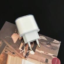 1个充电器保护套 [英国20W充电器保护套] [欧盟20W充电器保护套] [美国18/20W充电器保护套] 方形/波浪形透明，透明黑色TPU充电器保护套，防尘 - 彩色 - 查看 10