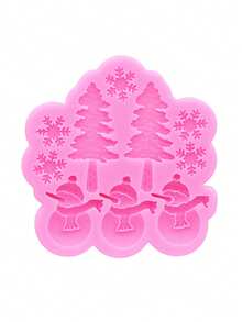 1 molde de silicone líquido rosa, molde de decoração de Natal para árvore de Natal, rena, doces, chocolate, boneco de neve, chapéu de Papai Noel, floco de neve, topo de bolo de Natal, suprimentos de artesanato de resina, molde de creme de Natal, decorações de Natal, pijamas de Natal, presentes de Natal, decoração de Natal - Rosa - Ver 12