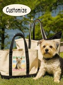 Personalized Custom Dog Mom Tote Bag – Custom Pet Face & Name Canvas Bag,Personalized Dog Mom Tote,Custom Dog Tote, Pet Portrait Bag, Personalized Pet Gift, Dog Lover Gift, Pet Owner Tote, Animal Lover Bag, Custom Canvas Bag,School Supplies,Back To School,School Gift,For Office,For School,For Classroom,For Teacher Gifts,For University,For Colleague,For Dorm Rooms,For Teacher,For Boys And Girls,Underclassmen,All-Purpose,Large Capacity,Versatile,Multifunction,Colorful,Cute,Adorable,Contracted,Funny,Kawaii,Y2K,Minimalist,Commuting,Business Casual,Basics,Custom,Personalized,Unique,Customized,Ideal Gifts For Him,Ideal Gifts For Her,Her,Family,Friends,Girlfriend,For Anniversaries,For Birthdays,For Holiday/ Vacation,For Outdoors/Outings/Travel/Hiking/Stadium/Sports/Climbing,For Business/Commute/Work/Office