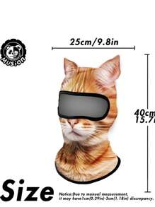 3D Cat Ski Balaclava Sheisty Face Mask With Ears - Multicolor - View 8