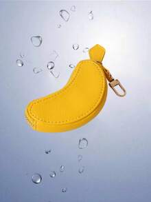 Monedero con llavero con dije de fresa, bolsa de dinero compatible con Airtag para mujer, mini cartera, monedero, monedero de monedas, cartera, llavero de cartera, otoño - Amarillo - Ver 4