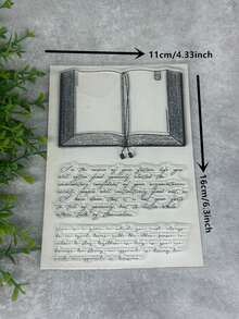 1 Transparent Rubber Stamp Retro Rubber Transparent Card Book Pattern Making Stamp DIY Scrapbook Photo Magazine Album Decoration Stamp - Black - View 2