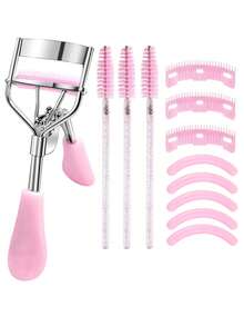 12/5/1pc Eyelash Curler Set, 1 Eyelash Curler With 3 Replacement Brushes, 3 Eyelash Combs, 5 Replacement Pads For Curling Lashes, Portable Eyelash Curler For Home, Travel L Use, Suitable For Both Men And Women,Cheap,Makeup,Travel Essential. - Multicolor - View 10