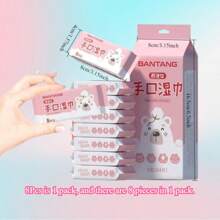 8 piezas/paquete Toallitas húmedas mini, paquetes compactos portátiles de toallitas húmedas, toallitas húmedas para limpieza diaria de manos y boca - Multicolor - Ver 3