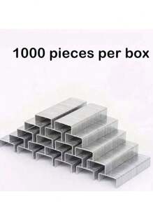 1000 Metal Nails, 24/6 Type, Randomly Packaged, Powerful 24/6, Universal Nails For Back To School, Back To School, And Study Supplies, 1 Box