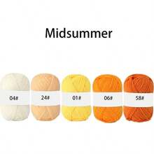 EDCUEBE7 5件套纱线套装，每件约24克，混合颜色，柔软舒适，长度适合钩编。这款多功能纱线非常适合钩编包袋、服装和地毯等项目，是情人节的理想DIY礼物（例如包袋和蕾丝包）。 - 彩色 - 查看 9