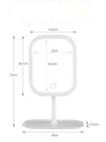 LED Makeup Mirror,Vanity Mirror With Lights,3 Light Modes Lighted Makeup Mirror,Touch Control, Portable Stand And Foldable Compact Mirror Lighted Travel Makeup Mirror, Vanity Cosmetic Mirror With Lights, Rechargeable , Portable LED Makeup Mirror, Women Christmas Gift Home Decor Back To School Room Decor School Supplies