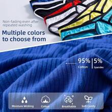 Meshal MEN'S Cotton Low Rise Briefs Soft Breathable Bulge Pouch Underwear - 紅色 - 查看 4