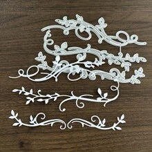 1pc Green Leaf Metal Cutting Die - Heavy Duty Scrapbooking And Card Making Die - Elegant Green Leaf Branch DIY Paper Craft, Scrapbooking Supplies, Intricate Leaf Design, Holiday Decoration - Silver - View 12