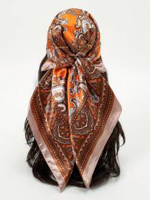 1 pieza Pañuelo casual con estampado de paisley