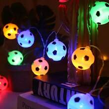 Essential For Fans, Football Shaped LED Light String, Bedroom Bedside Decorative Light, USB Battery Dual-Use, Children's Room Ambient Light, World Cup Themed Party Decoration - Football Light String - View 9